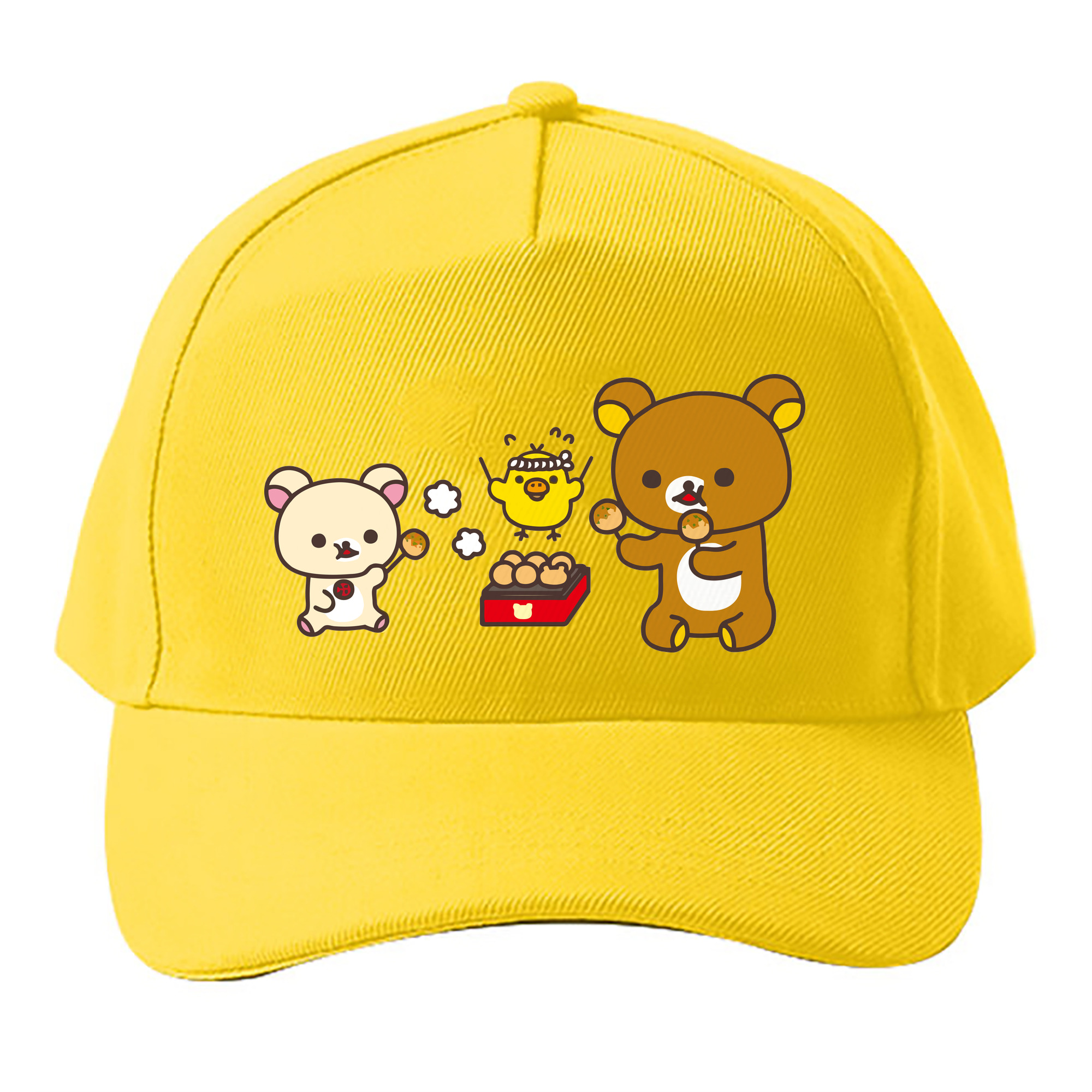 （画像用） リラックマ リラックマ キイロイトリ Rilakkuma Korilakkuma Kiiroitori ベースボールキャップ 綿100％ 男女兼用 帽子 スポーツ